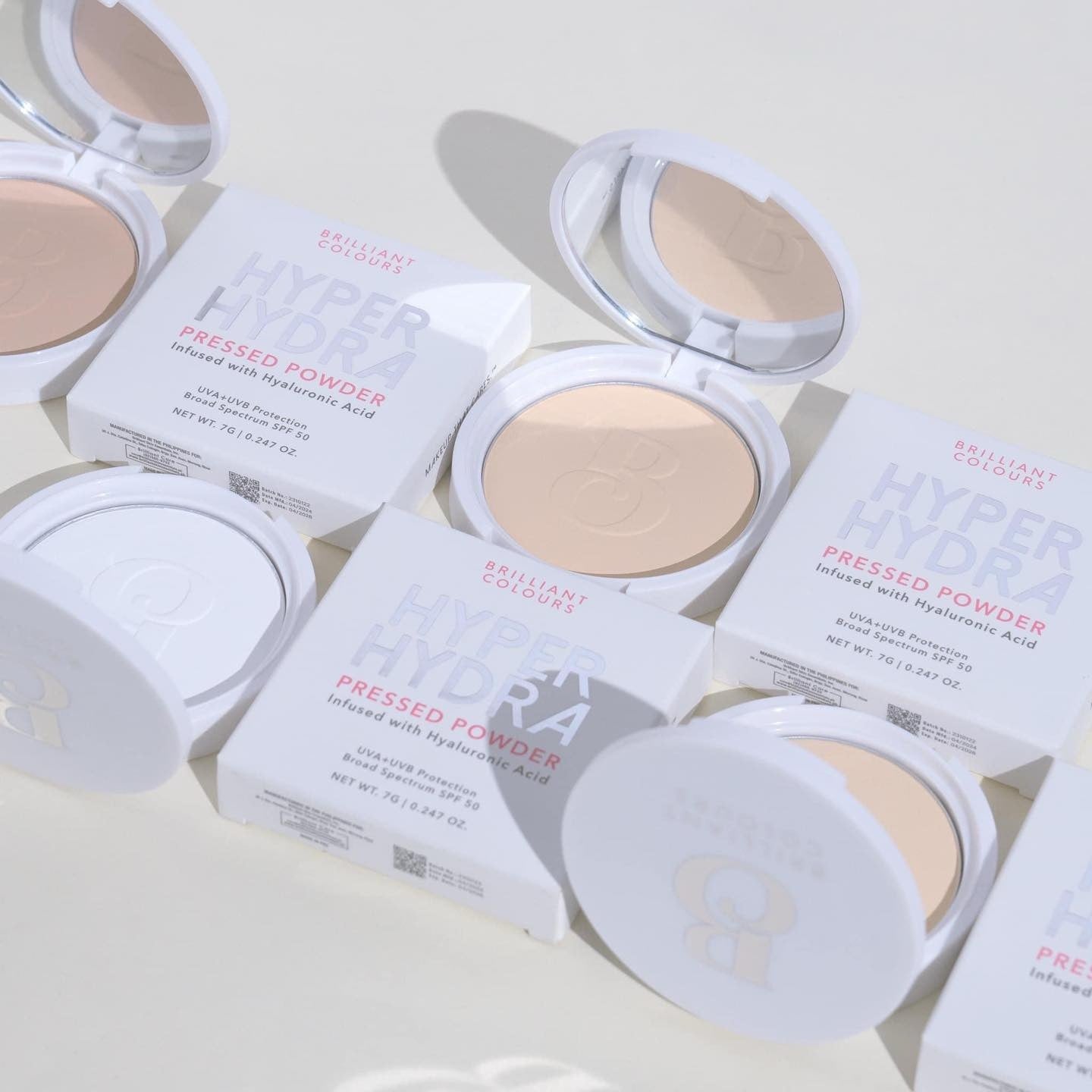 Brilliant Colours Hyper Hydra Pressed Powder SPF50 Infused with Hyaluronic Acid 7g debsline.co