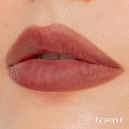 Happy Skin Lip Mallow Plush Matte Lip Tint 4.5ml Skin-Caring Makeup with Hyaluronic Acid Essence Complex SPF 15 Lipstick Cosmetic hazelnut debsline.co