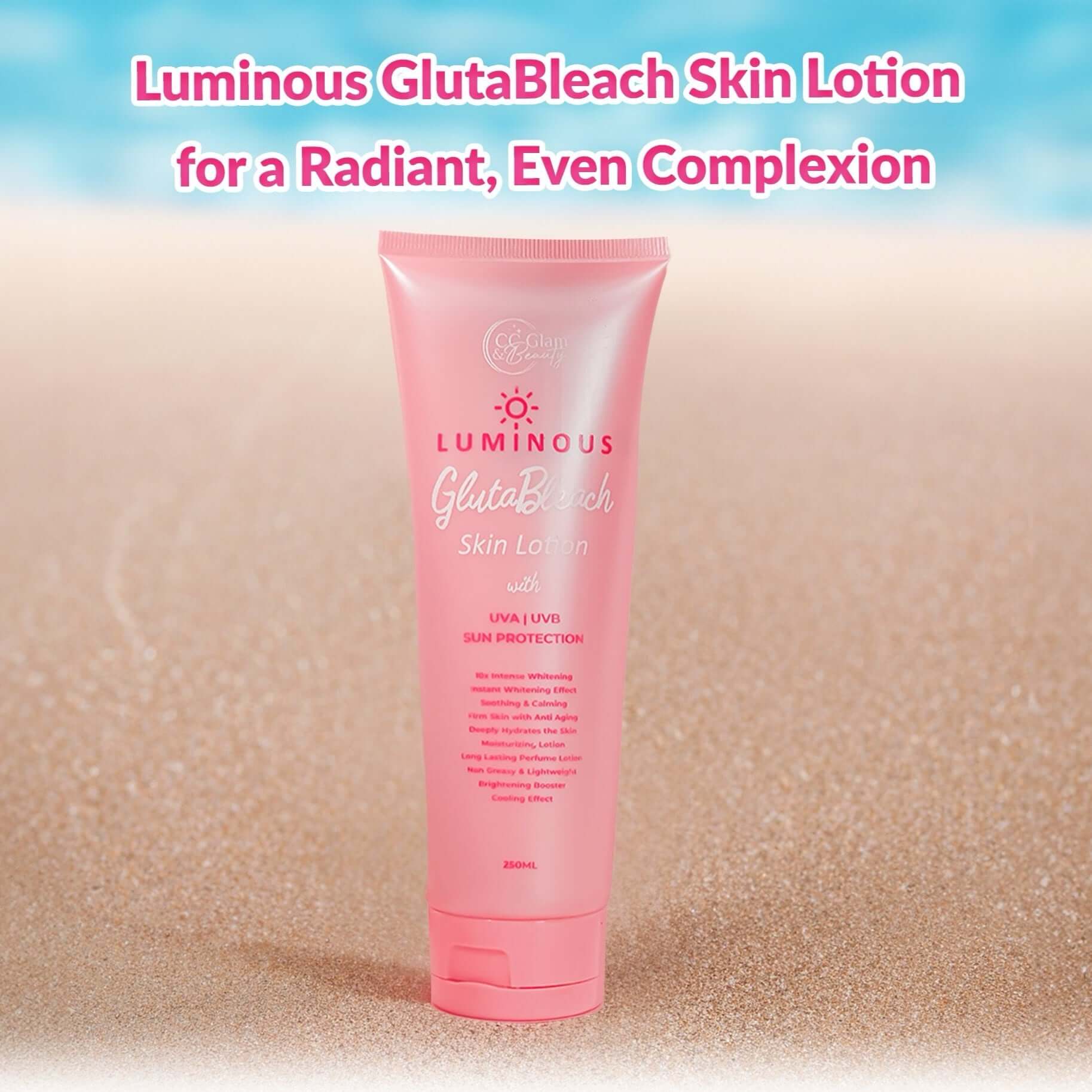 CC Glam & Beauty Luminous Gluta Bleach Skin Lotion 250ml debsline.co