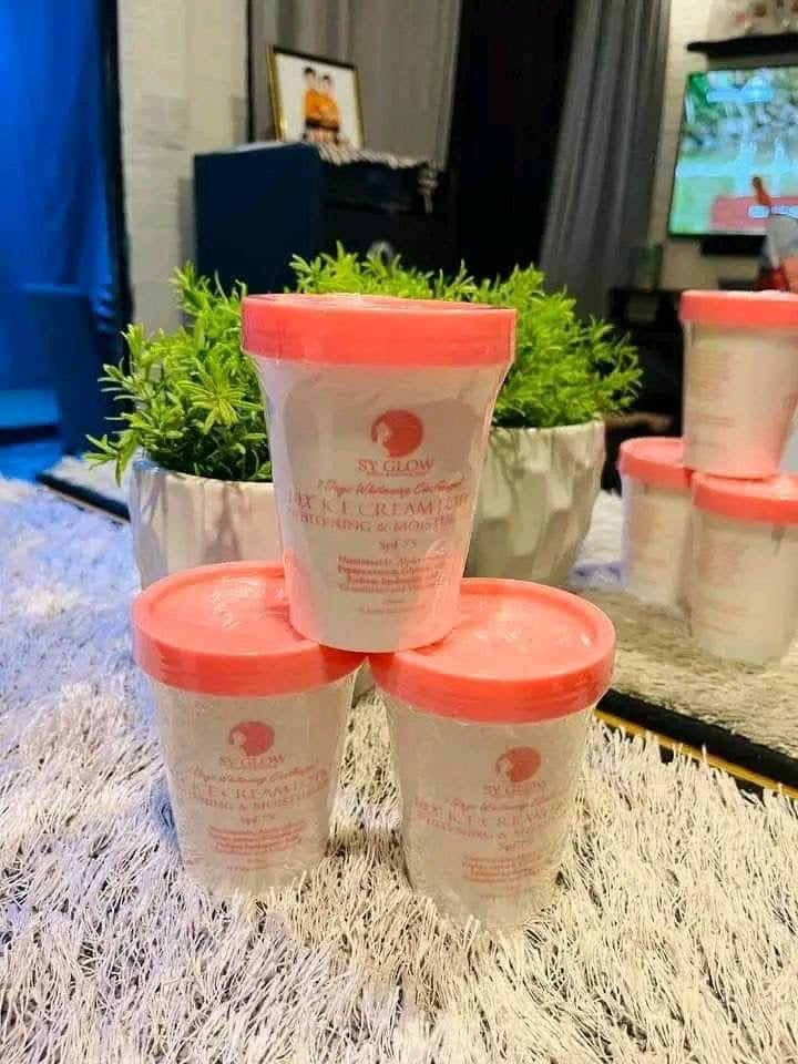 SY Glow Iced Cream Wipped Lotion 250ml SPF 75 Even Toned Skin Rehydrates Dry Skin Softens Your Skin & Soothes Rough skin - Debsline.co  -  