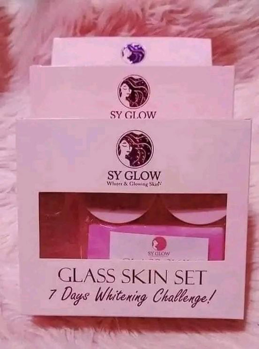 SY GLOW GLASS SKIN SET Brightening Night Cream Day Cream Toner Face and Body Soap - Debsline.co  -  