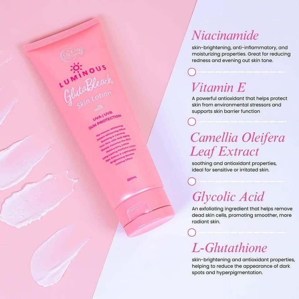 CC Glam & Beauty Luminous Gluta Bleach Skin Lotion 250ml debsline.co