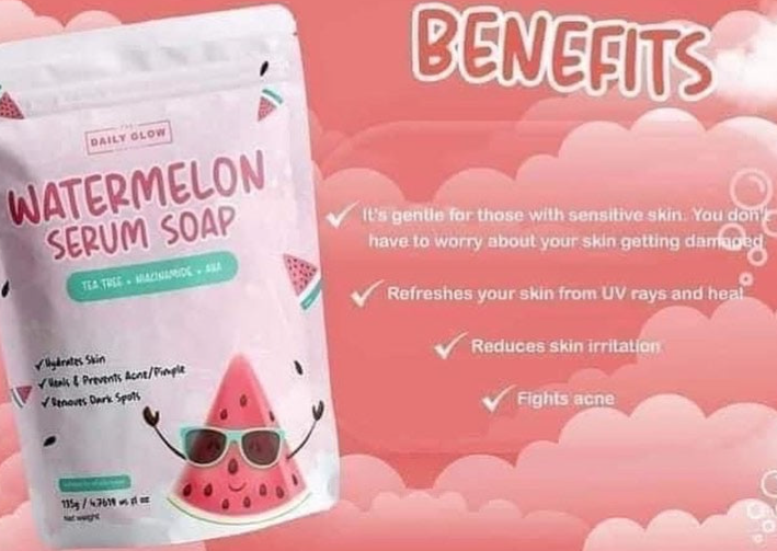 Watermelon Serum Soap Tea Tree Niacinamide AHA - Debsline.co  -  