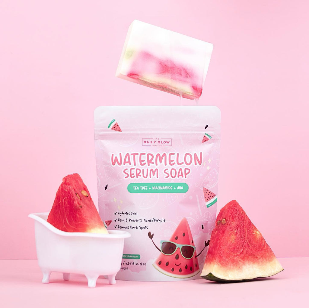 Watermelon Serum Soap Tea Tree Niacinamide AHA - Debsline.co  -  