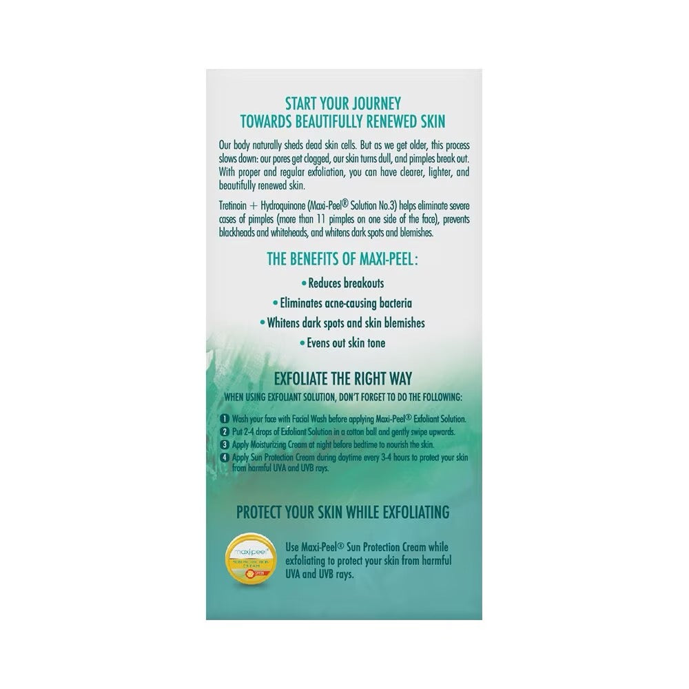 Maxi-Peel Exfoliant Solution from Zero to Number 3 60ml - Debsline.co