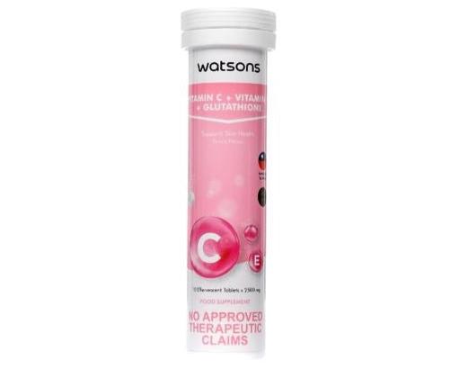 WATSONS GENERICS Vitamin C + Vitamin E + Glutathione Effervescent Tablet 10s 2500mg - Debsline.co  - vitamins & food supplement 