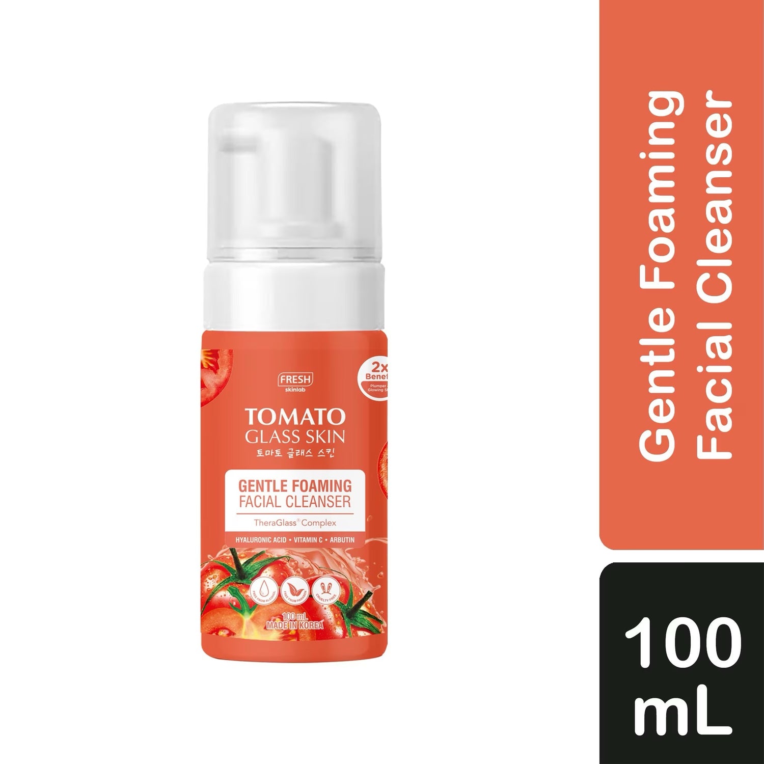 Fresh Skinlab Tomato Glass Skin Brightening Foam Cleanser 100ml debsline.co