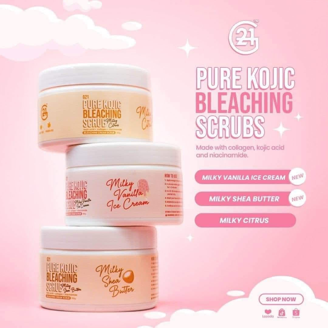 G21 Pure Kojic Bleaching Scrub Milky Citrus 300g Body Care Cleansing Skin Repair body 300ml debsline.co