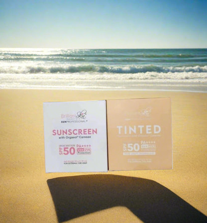 BRILLIANT SKIN ESSENTIALS Sunscreen with 3 Variants Tinted and white SPF50 with orgasol caresse debsline.co