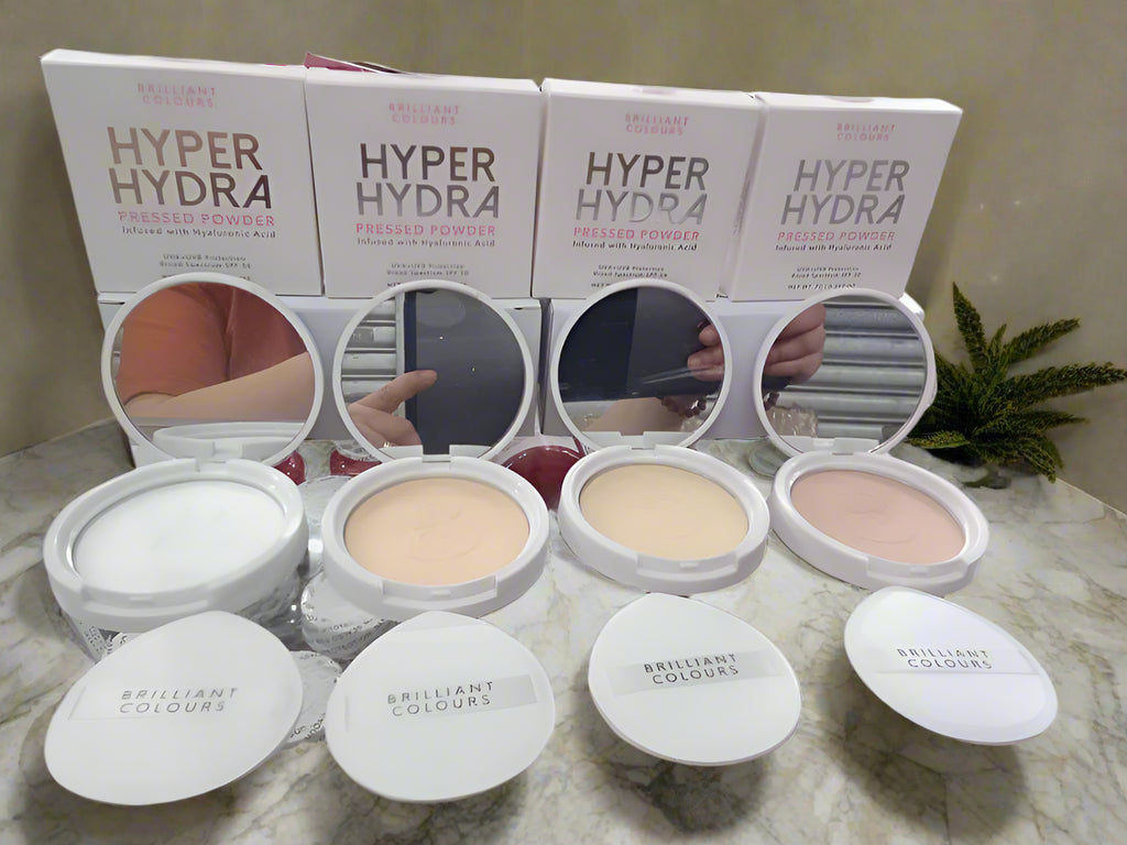 Brilliant Colours Hyper Hydra Pressed Powder SPF50 Infused with Hyaluronic Acid 7g debsline.co