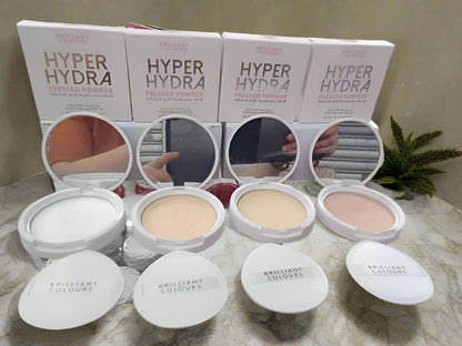 Brilliant Colours Hyper Hydra Pressed Powder SPF50 Infused with Hyaluronic Acid 7g debsline.co