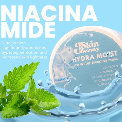 JSkin Beauty Hydra Moist Ice Water Sleeping Mask 300g Hydrating Soothing - Debsline.co  -  