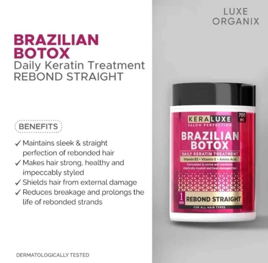 Kera Luxe Brazilian Botox Daily Keratin Treatment 700ml for Haircare Comfort Conditioner Pack Repair - Debsline.co  -  