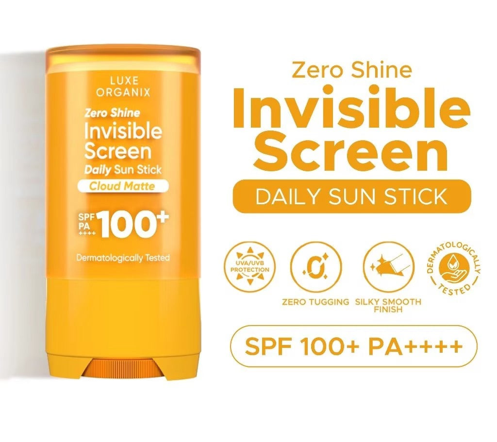 LUXE ORGANIX LUXE ORGANIX Zero Shine Invisible Screen Daily Sun Stick SPF100 17g- cloud matte finished Debsline.co