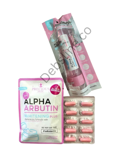 Precious Skin ALPHA ARBUTIN Whitening Plus Powder or Serum