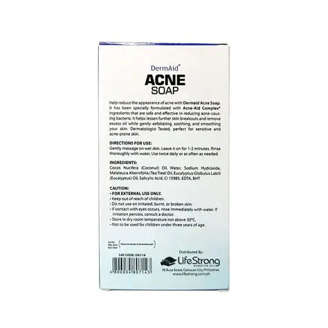 Dermaid Acne Soap 60gx3 Gentle for Sensitive Skin