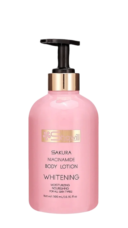 Shawill Make-up Sakura Niacinamide Whitening Body Lotion 500ml For All Skin Type or Shawill SPF15 Whitening Body Lotion 300ml - Debsline.co