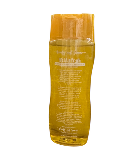 Pretty Peach Feminine Wash 150ml with Sunflower Oil with Cooling Effects Brightening Hydrating Organic