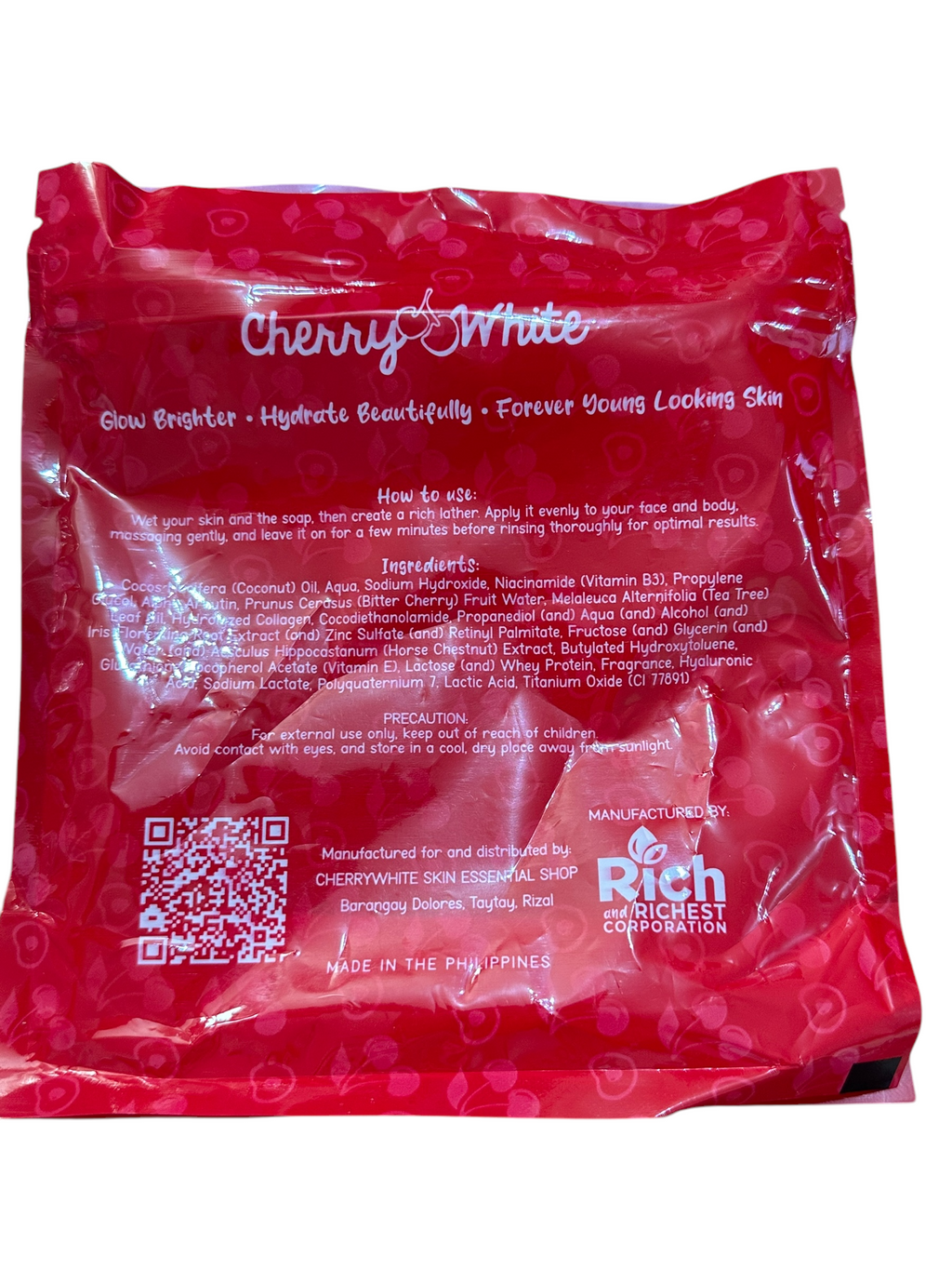 Cherry White Cherry Glow Premium Bleaching Soap For Face and Body 5x75g debsline.co