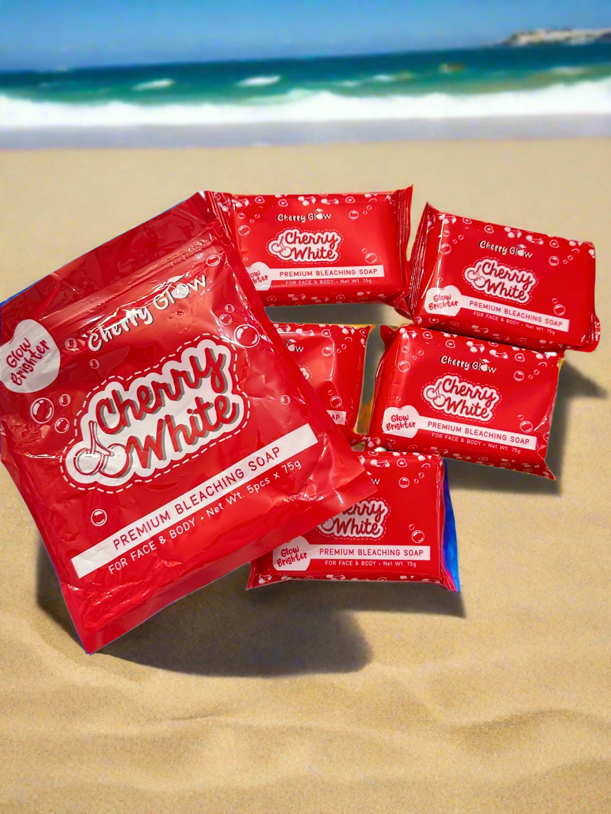 Cherry White Cherry Glow Premium Bleaching Soap For Face and Body 5x75g debsline.co