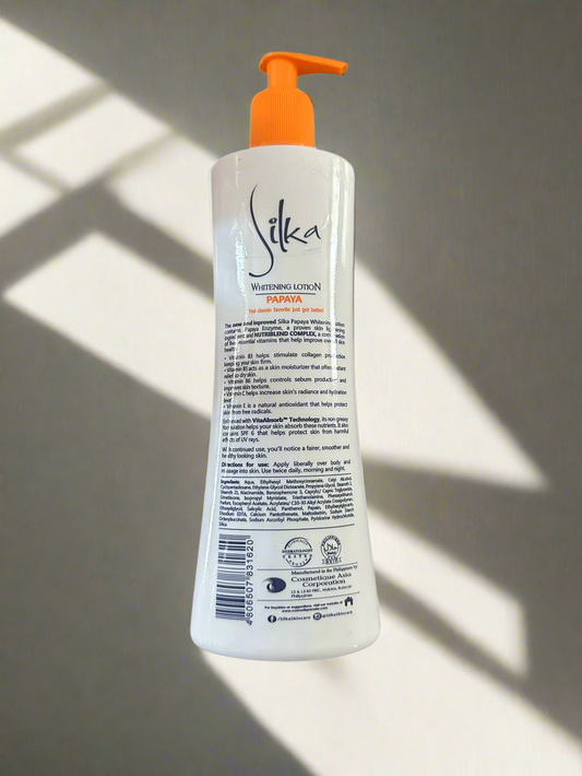 SILKA Whitening Lotion Papaya SPF6 500ml debsline.co