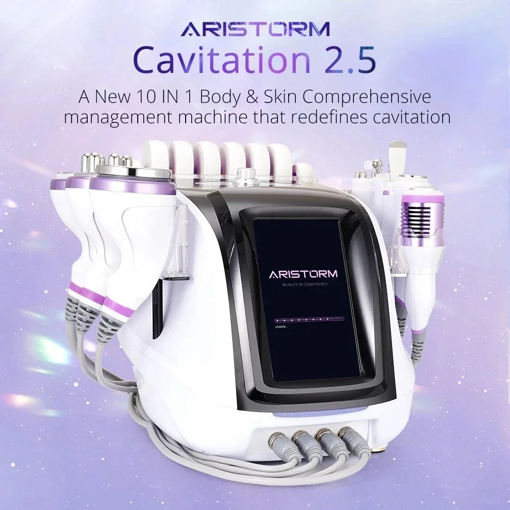 Professional 10-in-1 Ultrasonic Cavitation & RF Beauty Machine