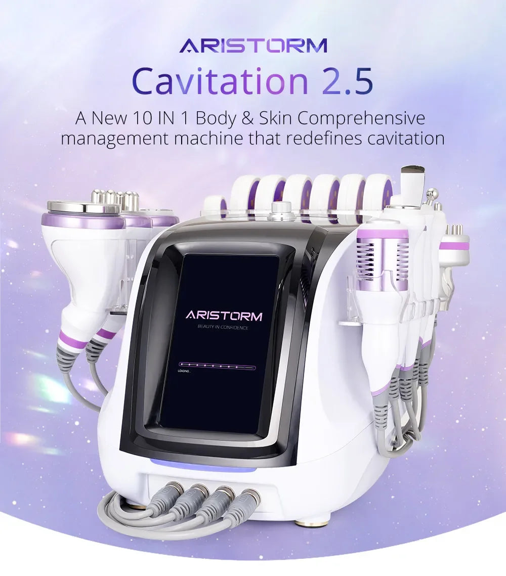 Professional 10-in-1 Ultrasonic Cavitation & RF Beauty Machine