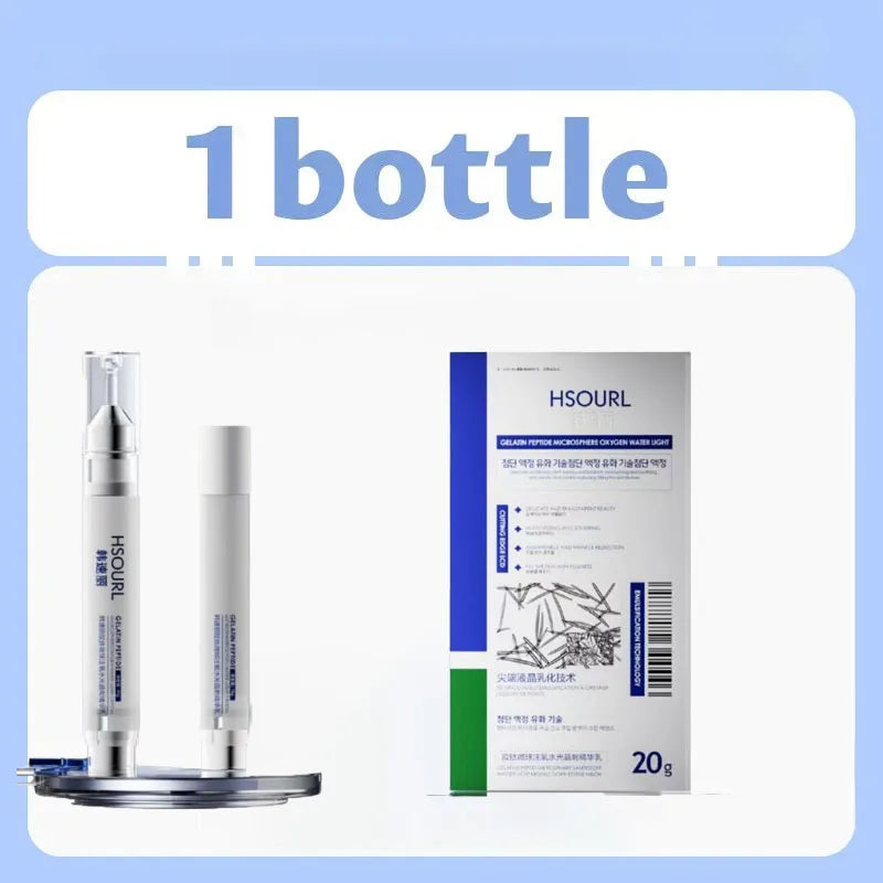 Two bottles and their packaging on a light blue background with '1 bottle' text.