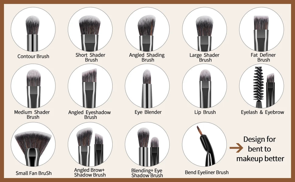 MAANGE 25-Piece Professional Makeup Brush Set – Complete Face & Eye Collection