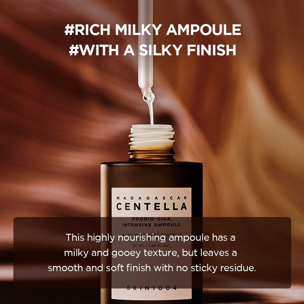 Korean SKIN1004 Magadascar Centella Skincare Serum Facial Retinol Eye Cream Probio-CICA Essence Toner Face Cream Original Set rich milky ampoule with a silky finish