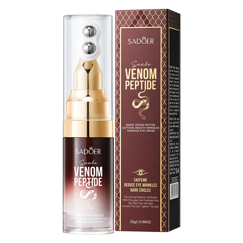 Snake Venom Eye Cream with Roller Ball – Anti-Wrinkle & Caffeine Eye Serum