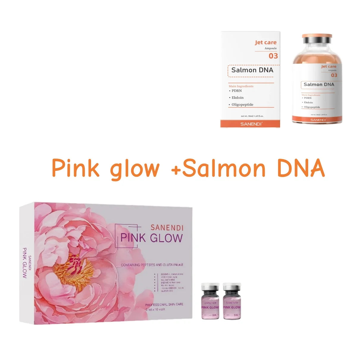 Salmon DNA + Pink Glow Serum Duo – Brightening & Repair Complex for Radiant, Even-Toned Skin
