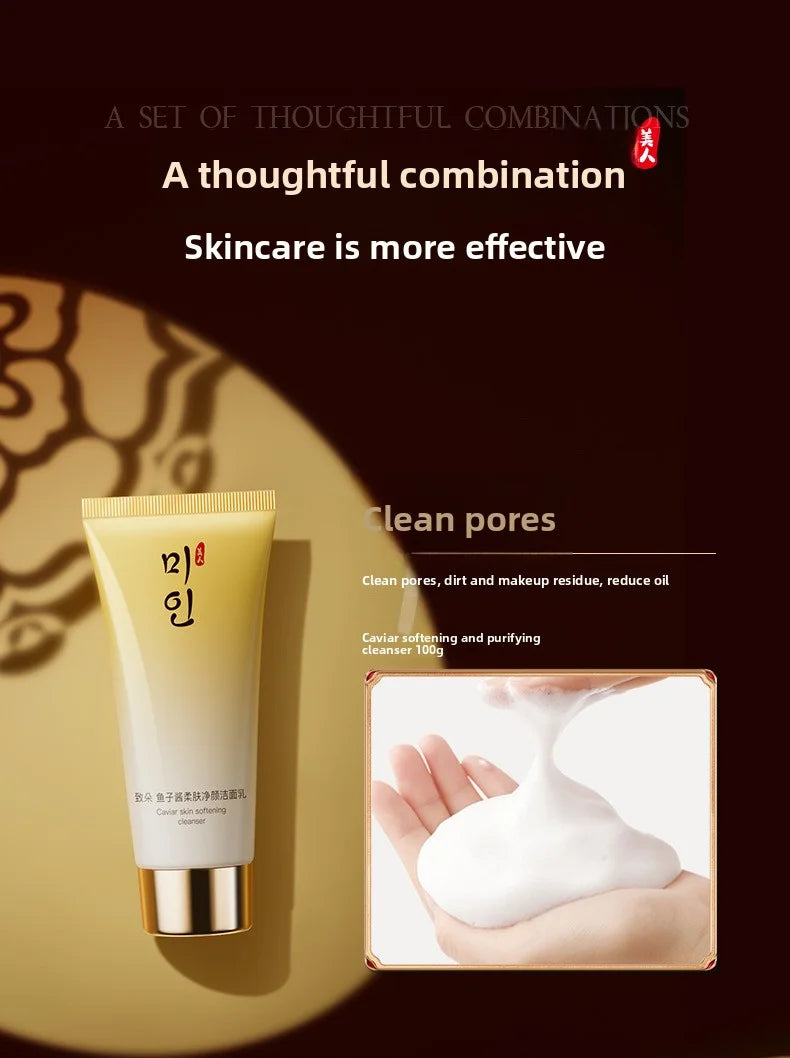 Caviar Moisturizing Anti-Wrinkle Skincare Set - Firming, Lifting Hydrating Face Kit for All Skin Types Beauty care product clean pores