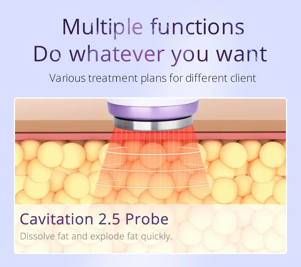 Professional 10-in-1 Ultrasonic Cavitation & RF Beauty Machine