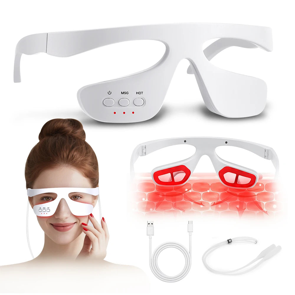 Electric Eye Massager - Rechargeable Eye Care Device with Heat & Vibration