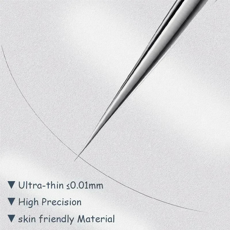11Pcs Acne Needle Professional Tweezers Acne Remover Ultra-fine No. 5 Cell Pimples Blackhead Clip Facial Pore Cleaning Care Tool
