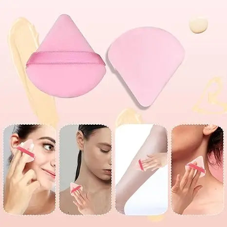 triangle pink power powder puff blender makeup blender