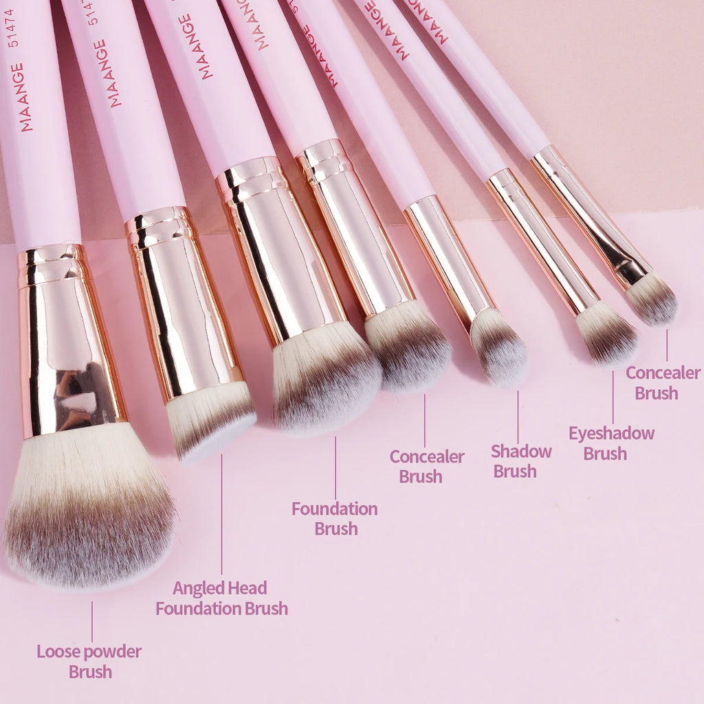 MAANGE 7-Piece Makeup Brush Set – Foundation, Concealer & Eyeshadow Brushes