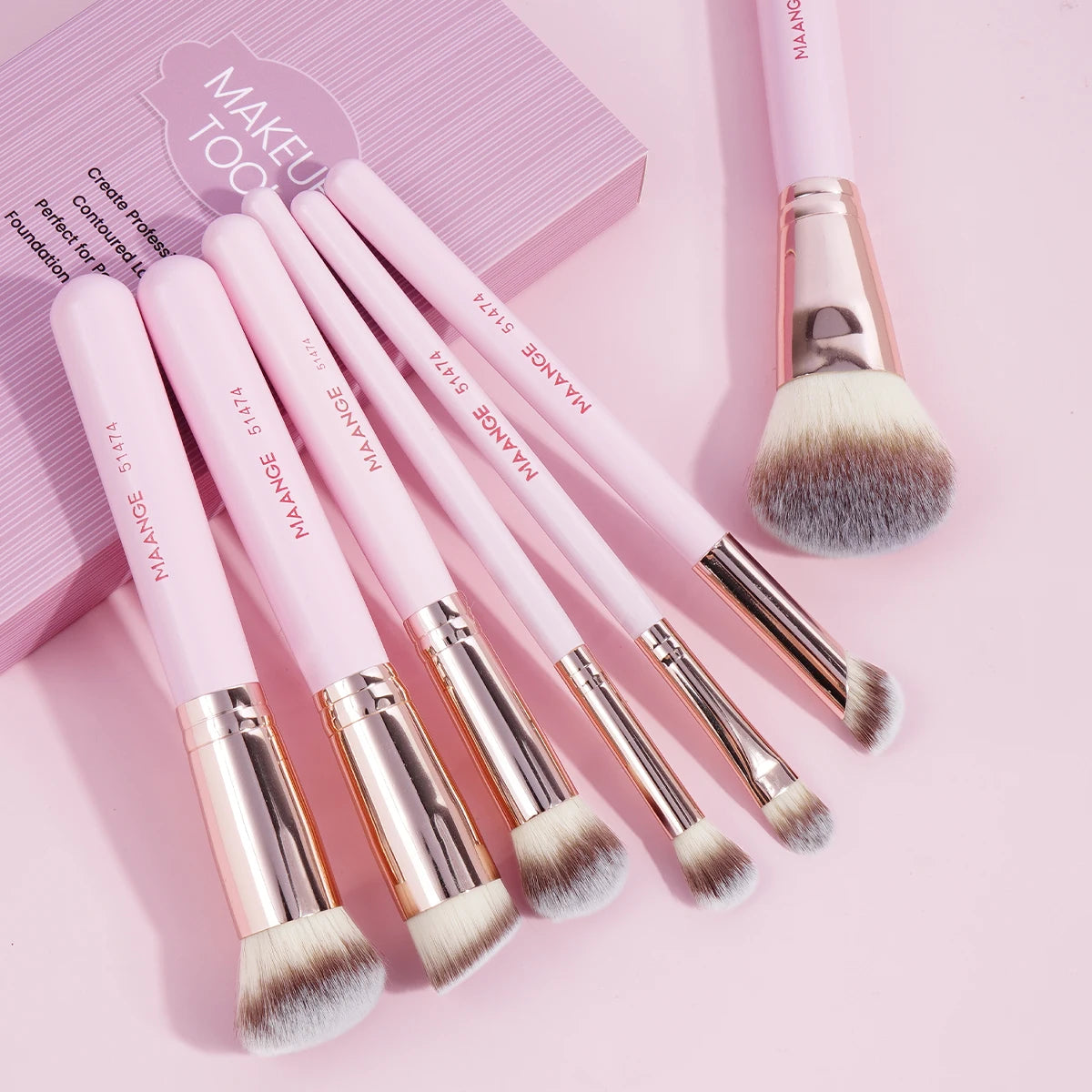 MAANGE 7-Piece Makeup Brush Set – Foundation, Concealer & Eyeshadow Brushes