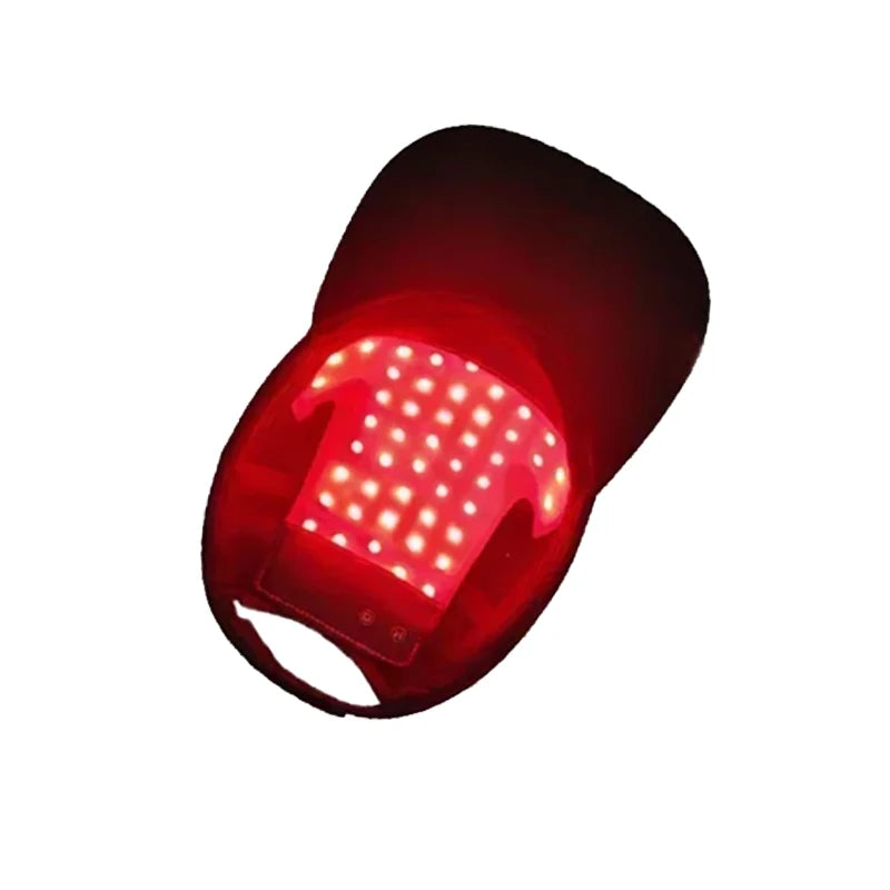 Red LED light on a white background