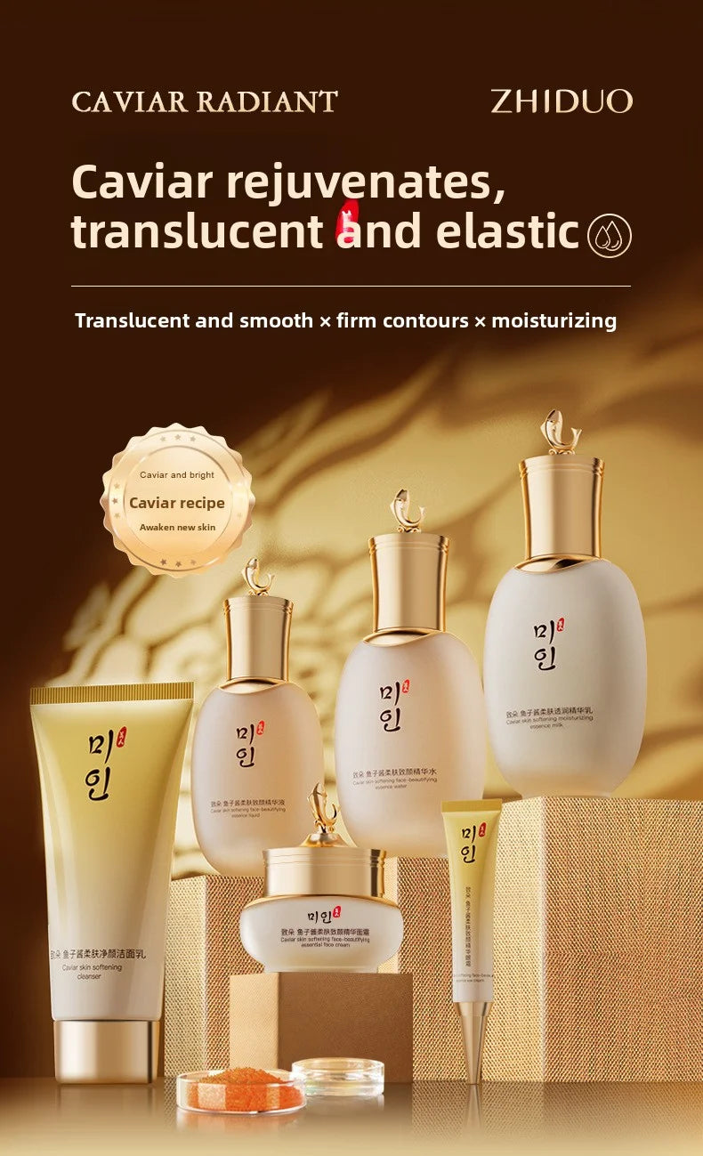 Caviar Moisturizing Anti-Wrinkle Skincare Set - Firming, Lifting Hydrating Face Kit for All Skin Types Beauty care product radiant