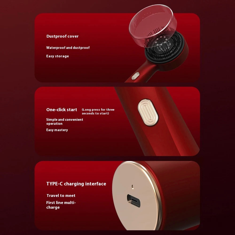 Electric Hair Growth Comb Red Light Scalp Massage Brush Hair Oil Applicator for Hair Care And Massage