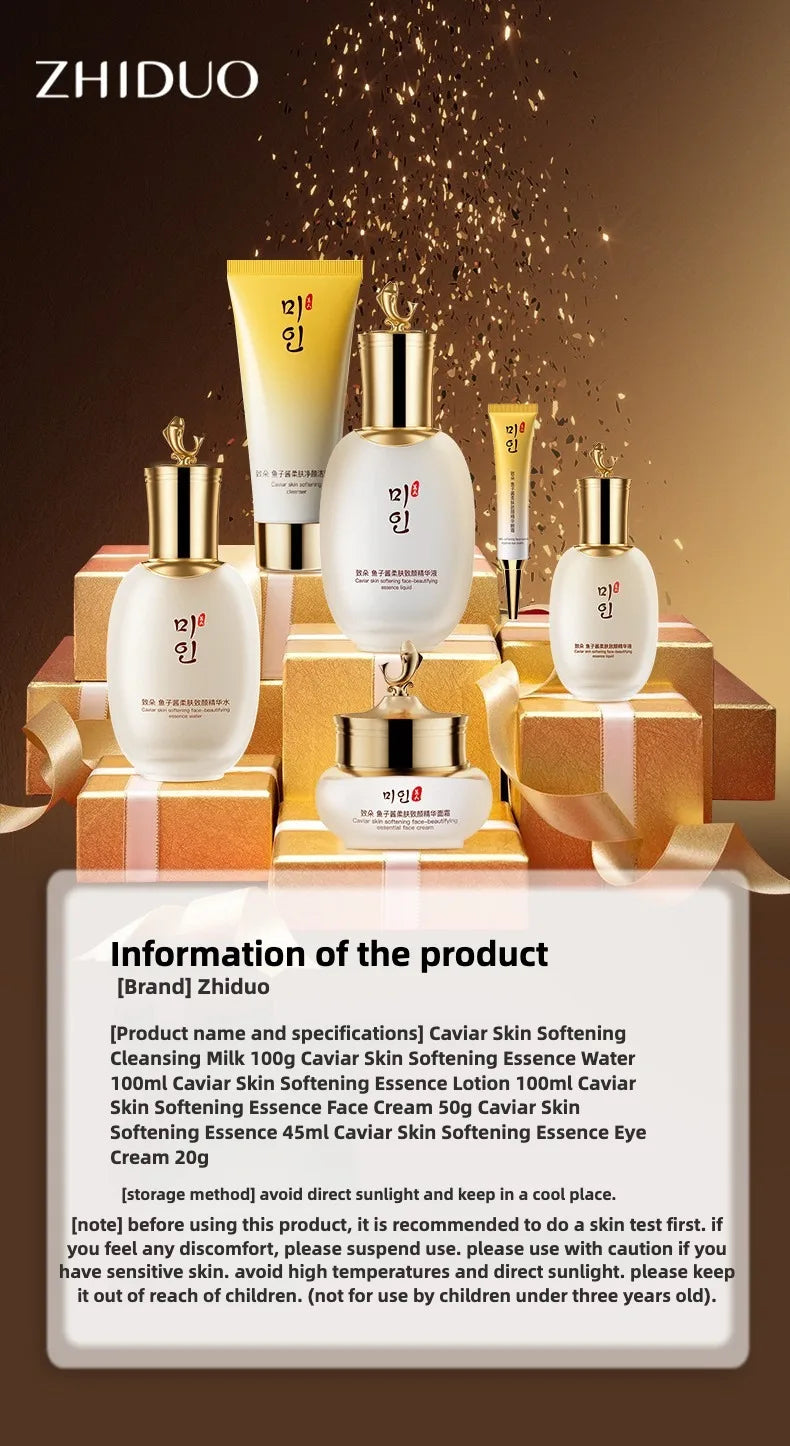 Caviar Moisturizing Anti-Wrinkle Skincare Set - Firming, Lifting Hydrating Face Kit for All Skin Types Beauty care product information of the product