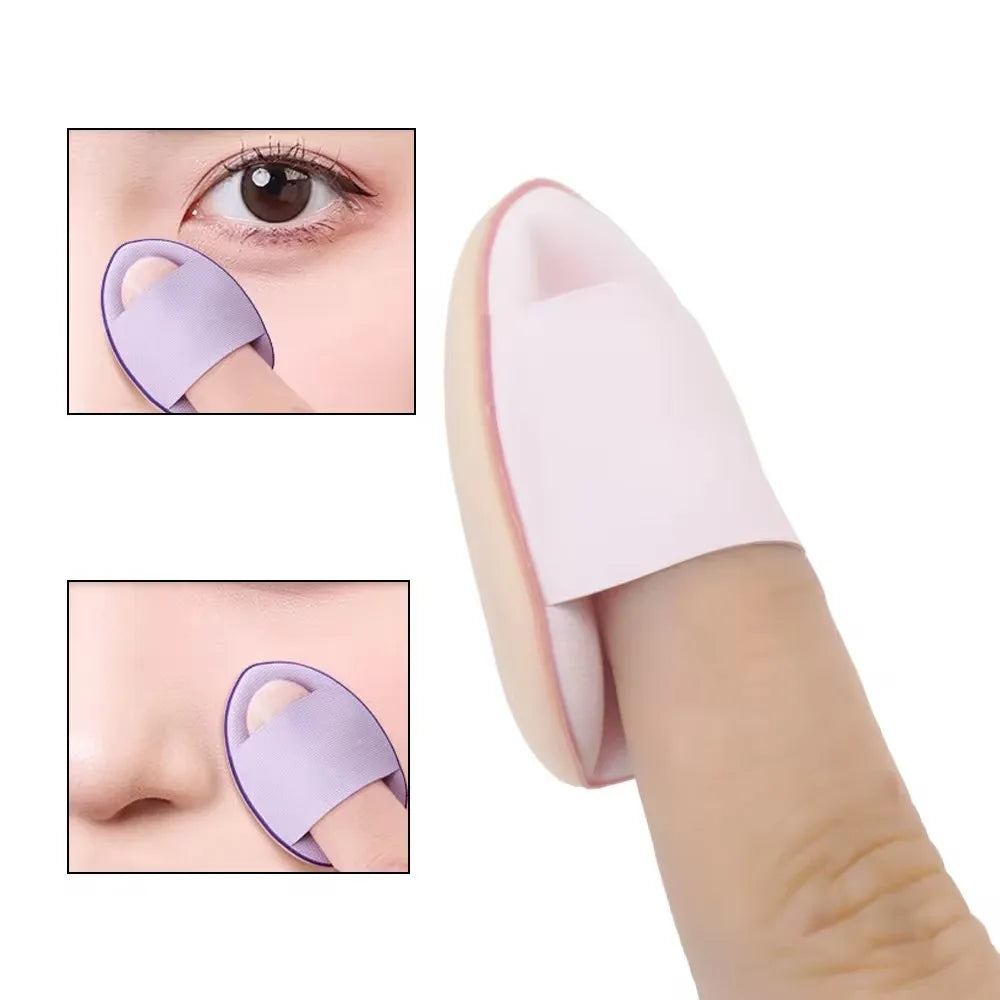 mini finger makeup puff blender eye makeup blender purple 