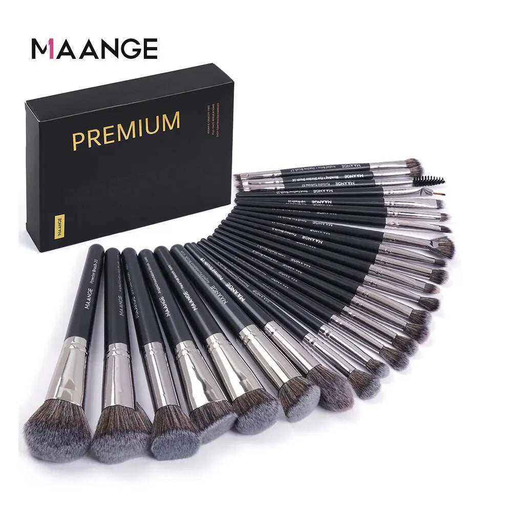 MAANGE 25-Piece Professional Makeup Brush Set – Complete Face & Eye Collection