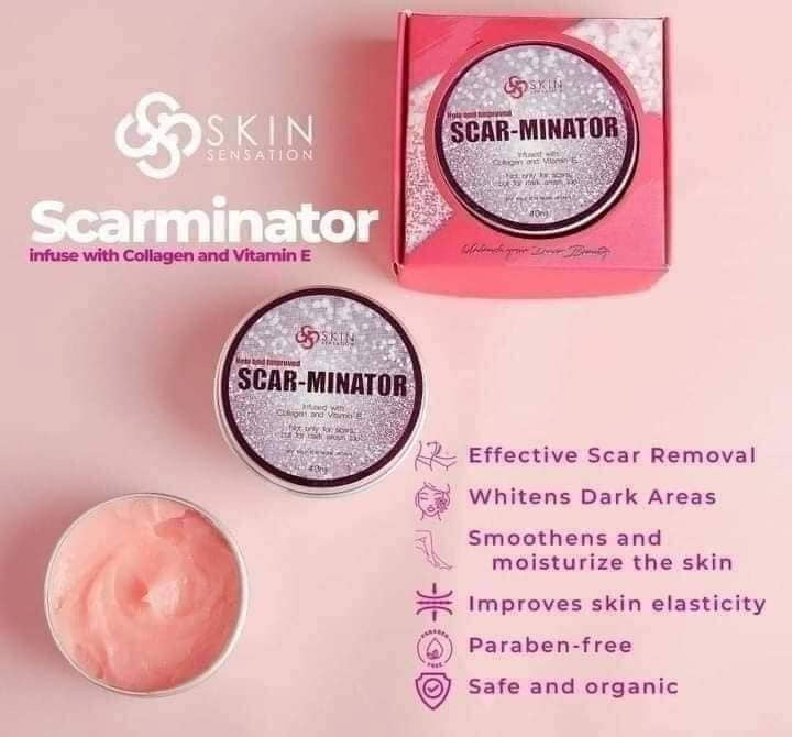 SCAR-MINATOR with Shea Butter Extract, Collagen & Vitamin E, 40ml. Heals Scars, Stretch Marks - Debsline.co  -  