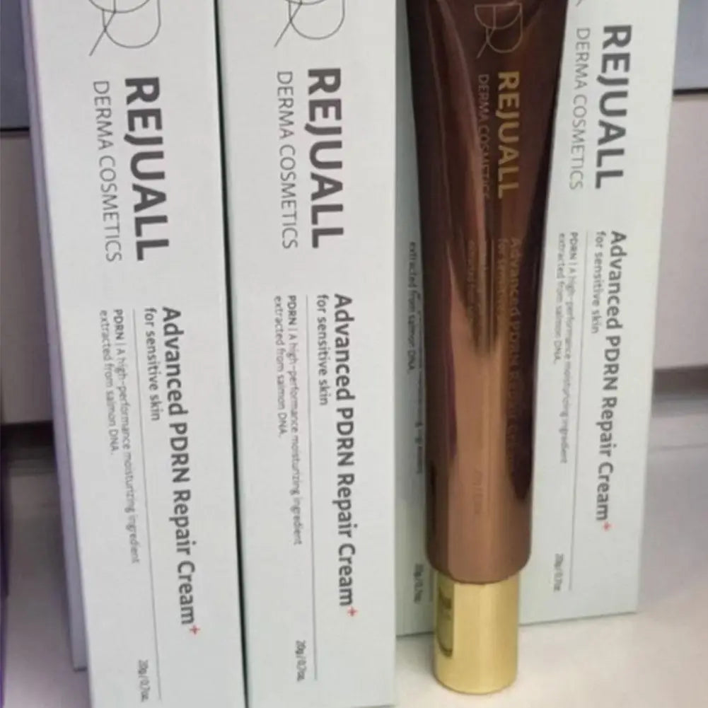 Rejuall Advanced PDRN Repair Cream with packaging in the background