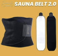 Black Sammy J sauna body shaper belt with adjustable compression for waist slimming and shaping.