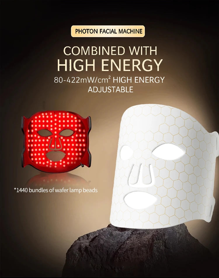 7-Color LED Facial Mask - Light Therapy Skincare Device | Rejuvenation & Firming