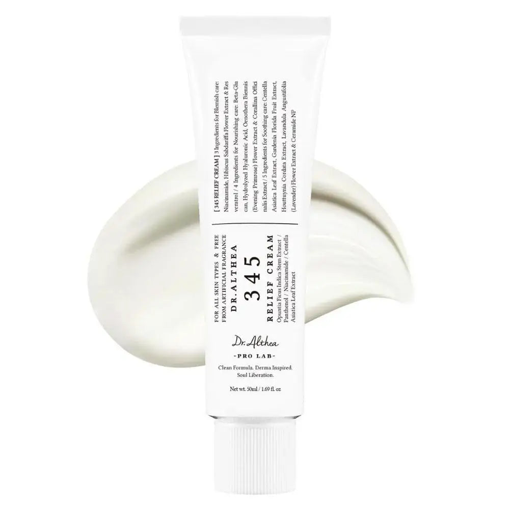 345 Relief Cream Korean Dr. Althea Antioxidant Relief Cream  Soothing Hydrating Repair Clean Acne For Oily Skin Care
